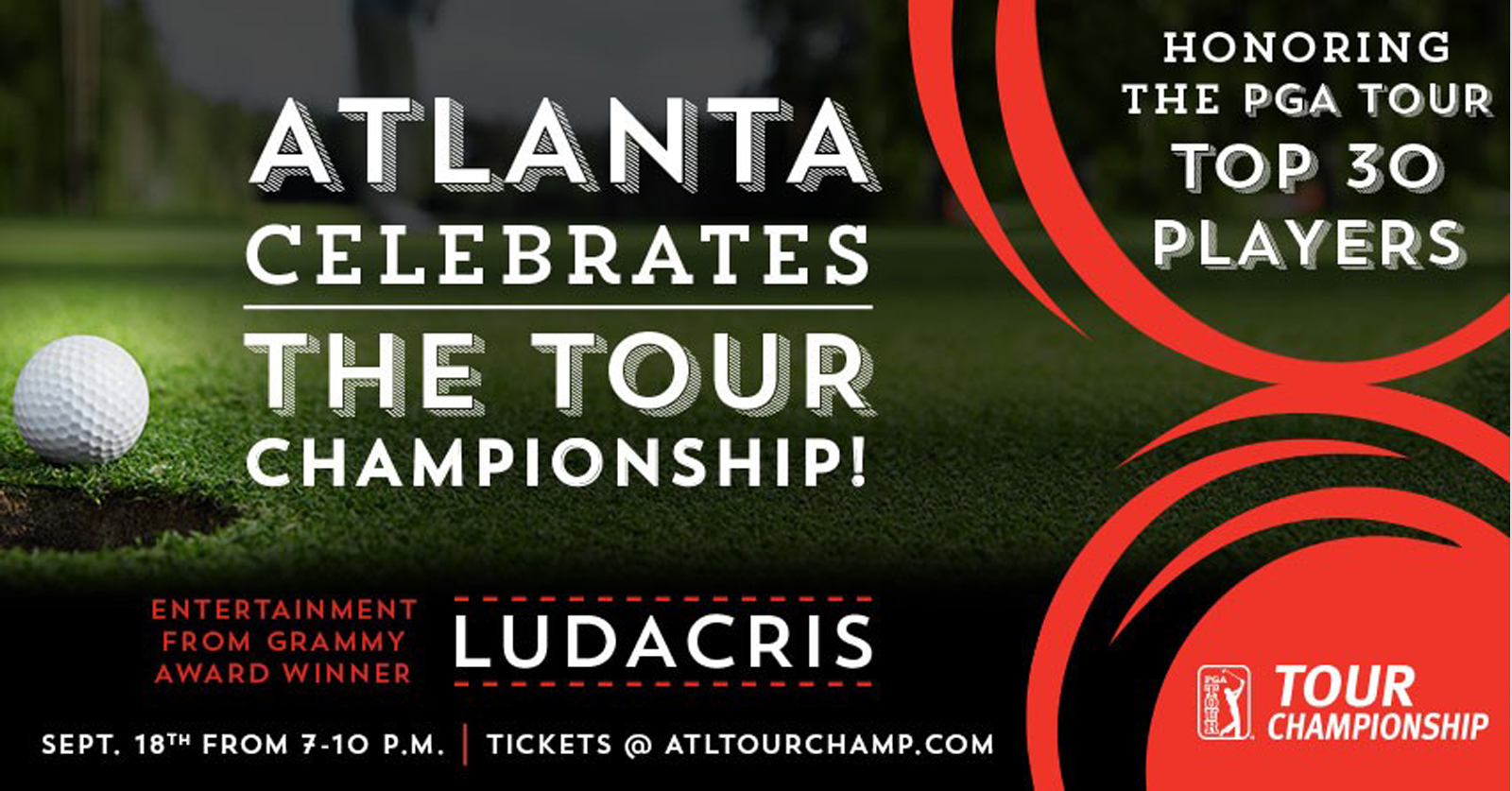 Atlanta Celebrates the TOUR Championship with Ludacris, a three-time Grammy award-winner. Image