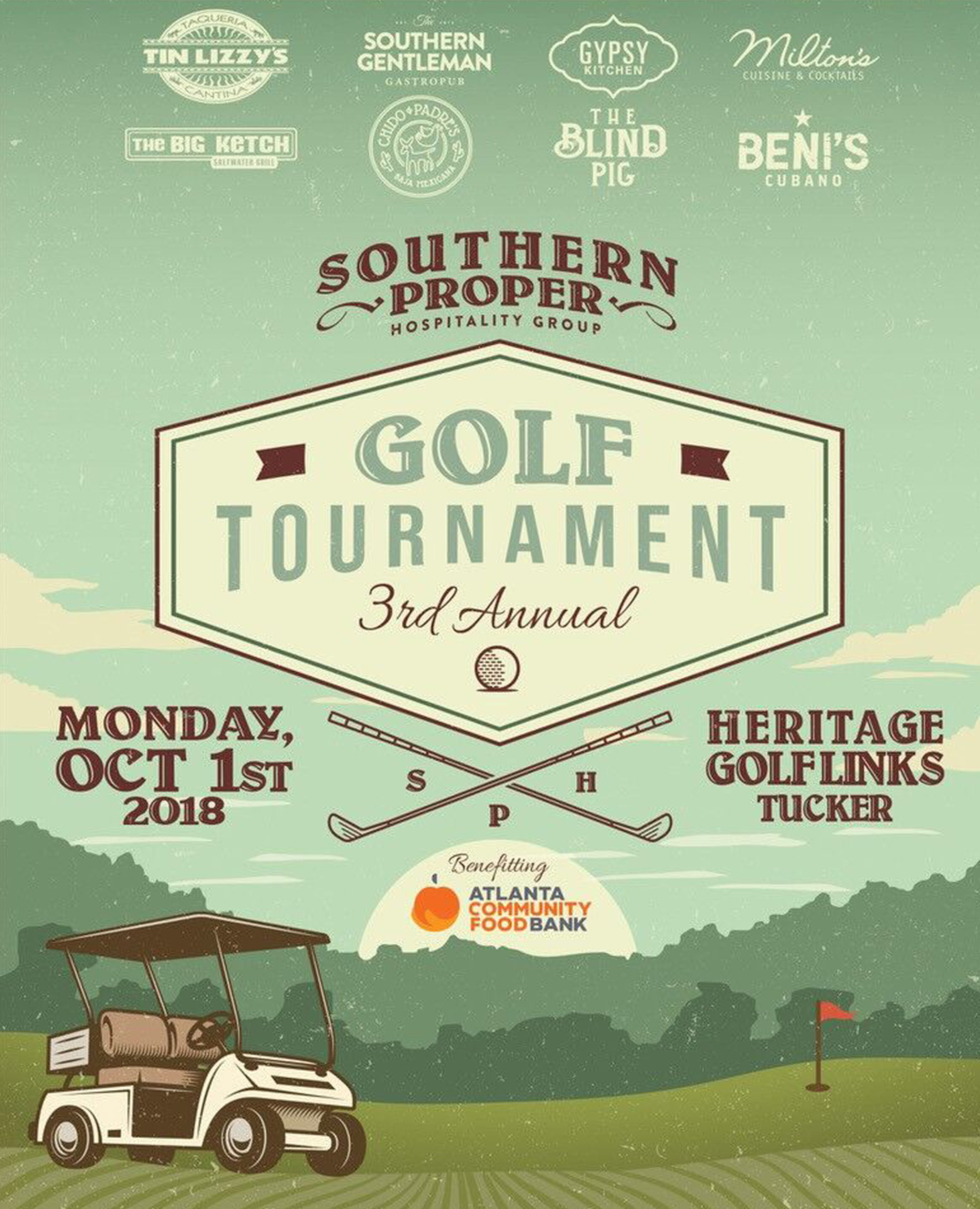 The 3rd annual for Southern Proper Hospitality Golf Tournament to Benefit Atlanta Community Food Bank