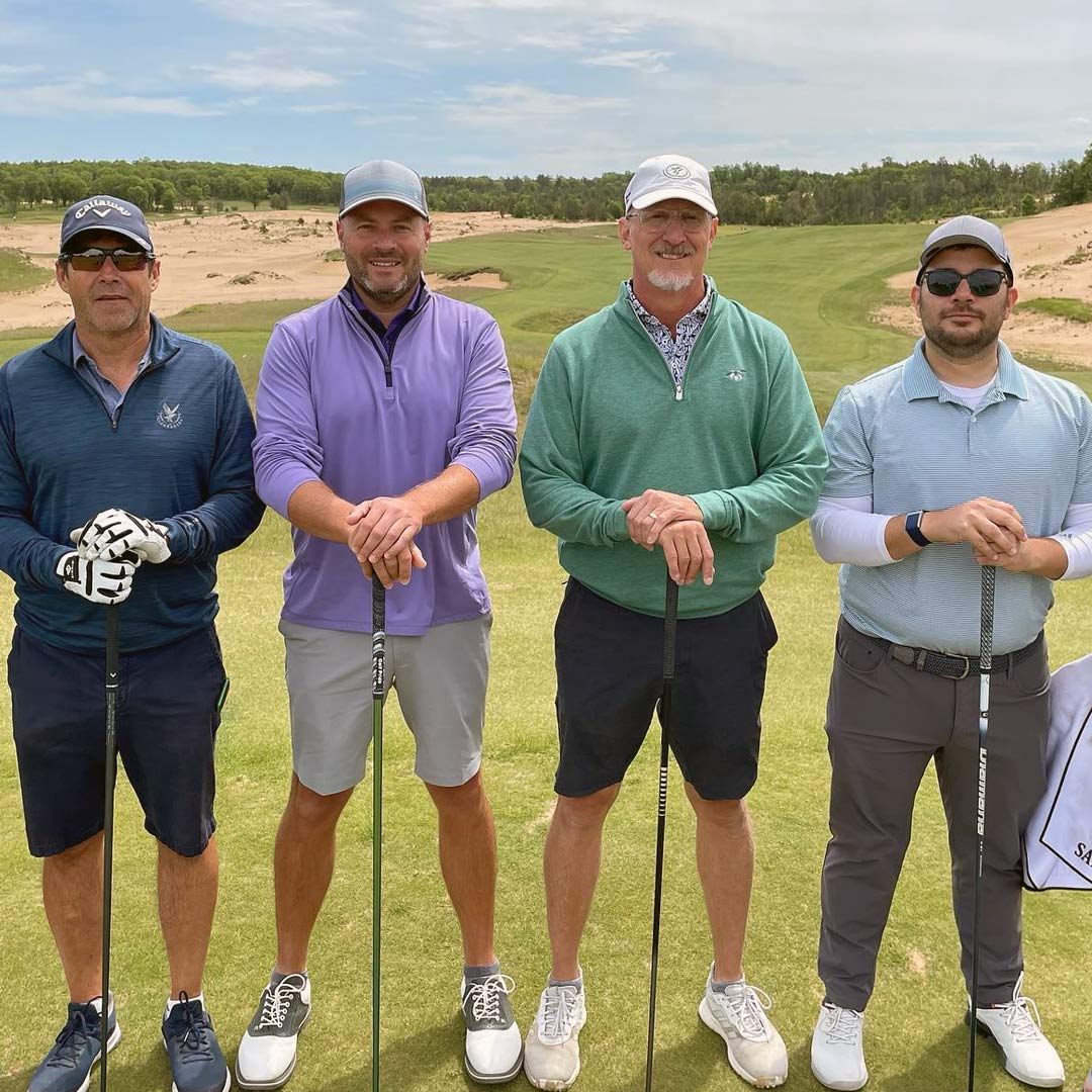 Icon Golf members on a golf trip with Jeff Goodsell