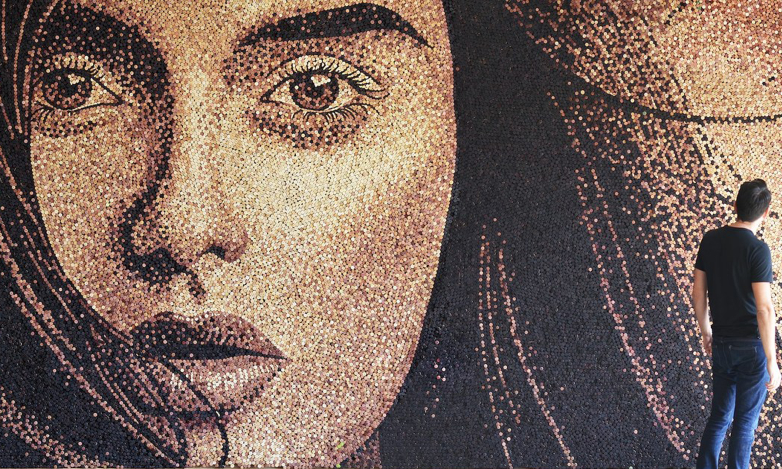 Artist Scott Gundersen creates museum quality portraits with hundreds of thousands of corks