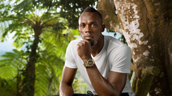 Big Bang Unico Sapphire Usain Bolt for Only Watch is emblazoned with the Jamaican sprinters trademark gold and vibrant colors