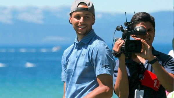 Celebrity Golf NBA Star Steph Curry Takes a Shot at Lake Tahoe