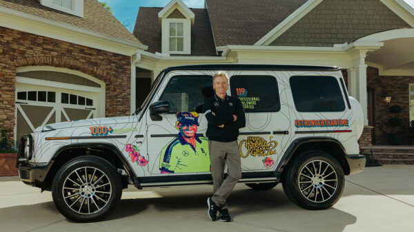 Bernard Langer Honored by Mercedes-Benz with Rolling Piece of Art
