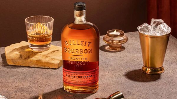 Bulleit Bourbon Bottle and Mixer
