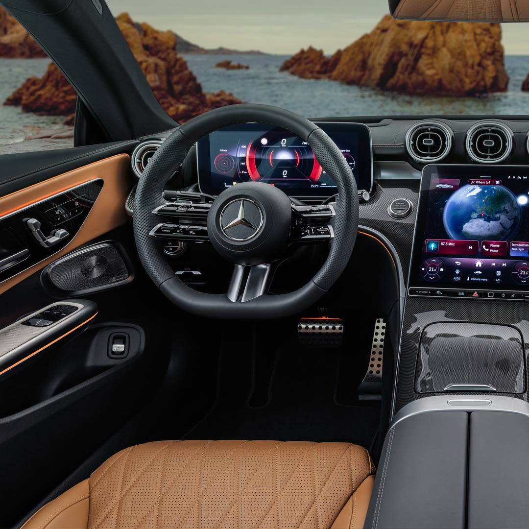 Behind the wheel of the Mercedes-Benz CLE 450 Coupe
